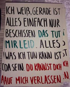 die Trauerkarte, du kannst dich auf mich verlassen Trauerkarte